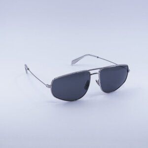 Celine CL40083U 16A Sunglasses Palladium 60mm Aviator Frame, Smoke Lenses